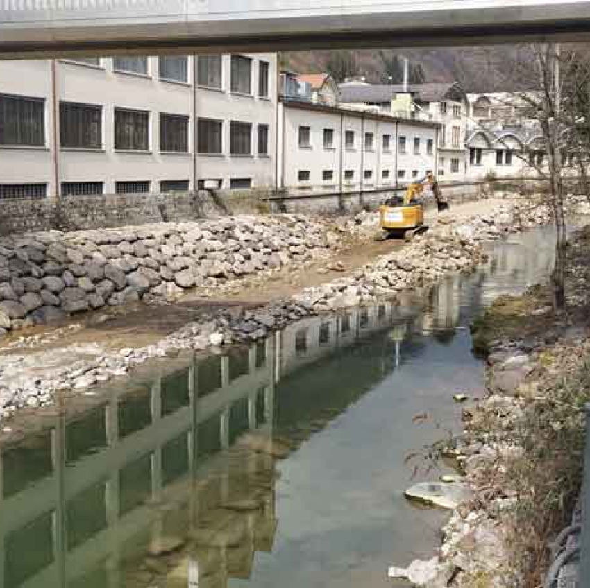 realizzazione scogliera in alveo fiume Mella frosio next -4
